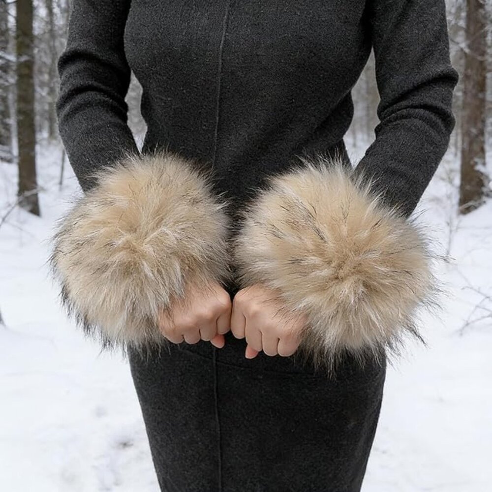Women's Faux Fur Wrist Cuffs